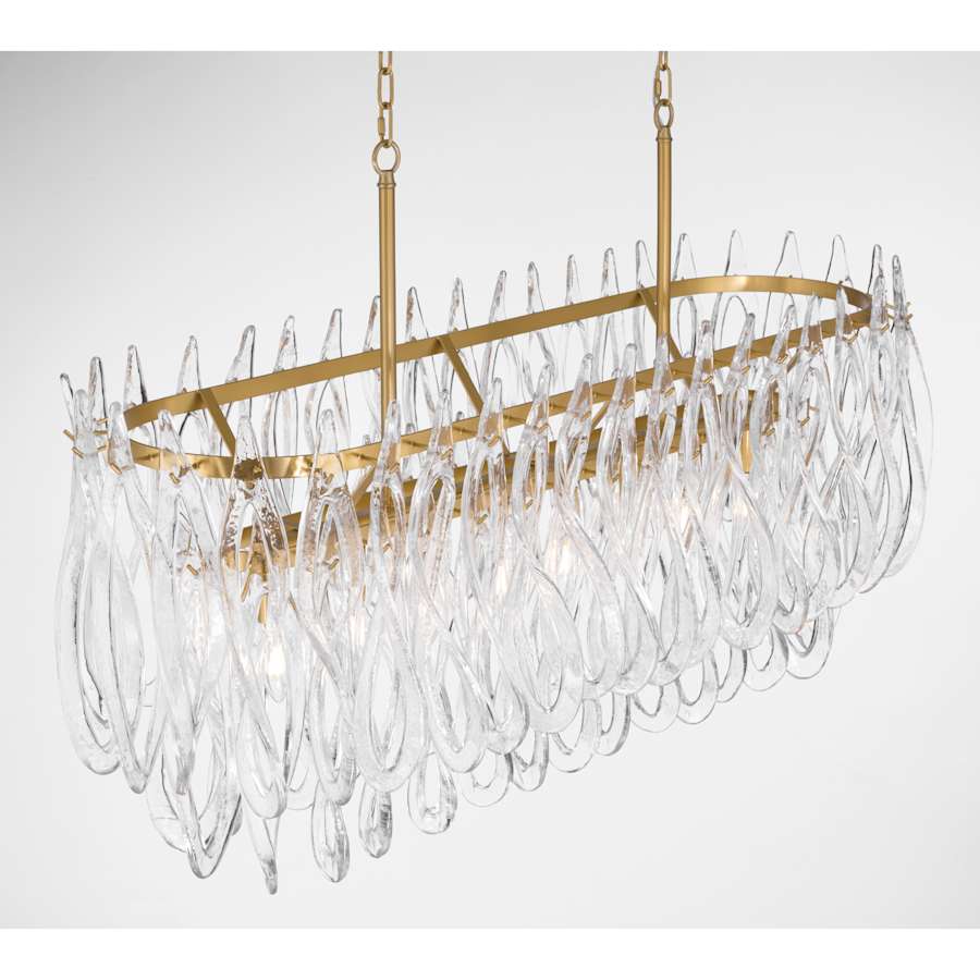 Metropolitan Glassara 8 Light 48" Wide Linear Chandelier