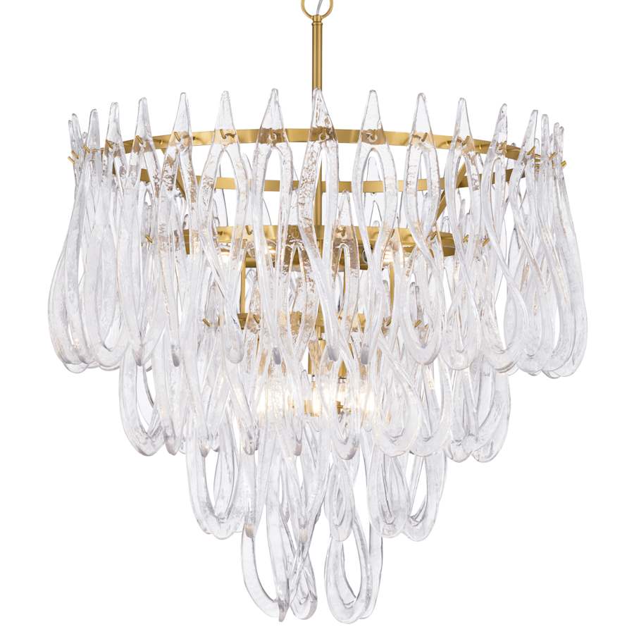 Metropolitan Glassara 10 Light 32" Wide Waterfall Chandelier