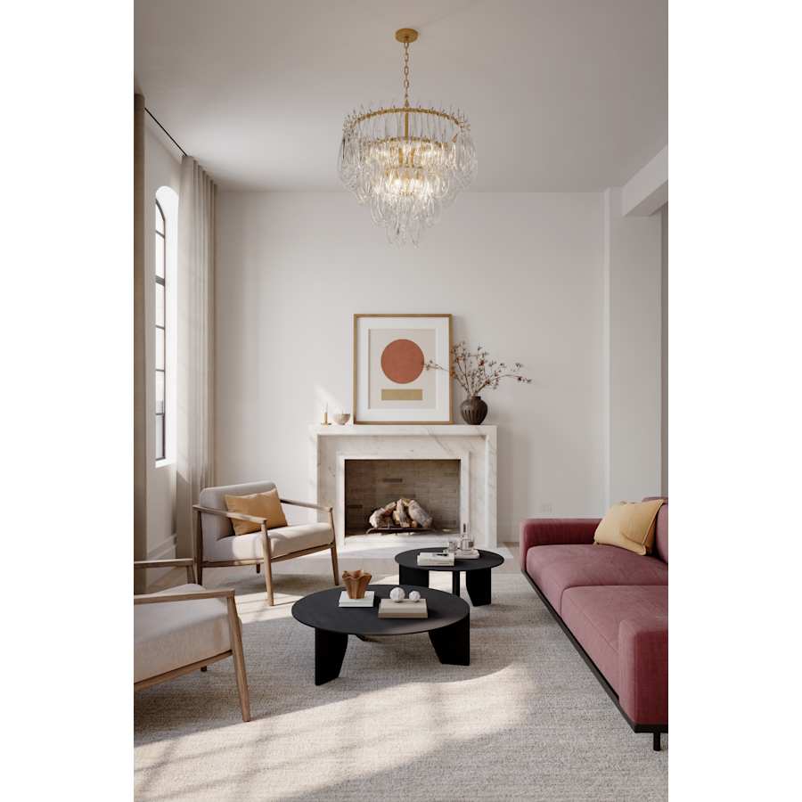 Metropolitan Glassara 10 Light 32" Wide Waterfall Chandelier