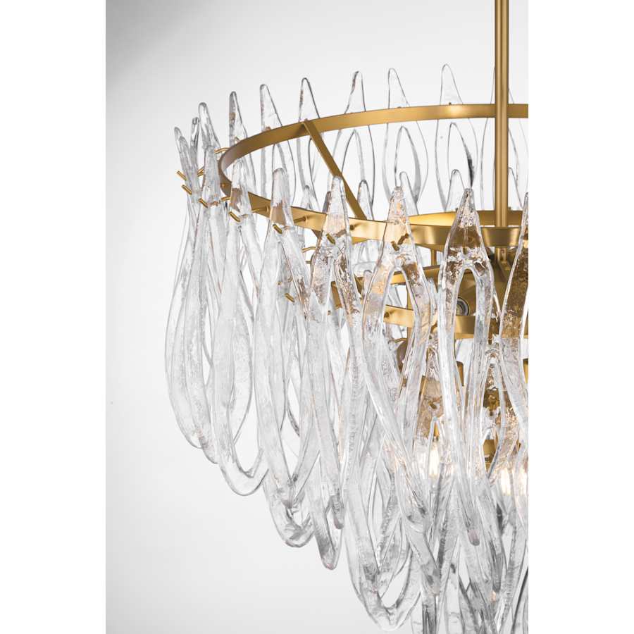 Metropolitan Glassara 10 Light 32" Wide Waterfall Chandelier