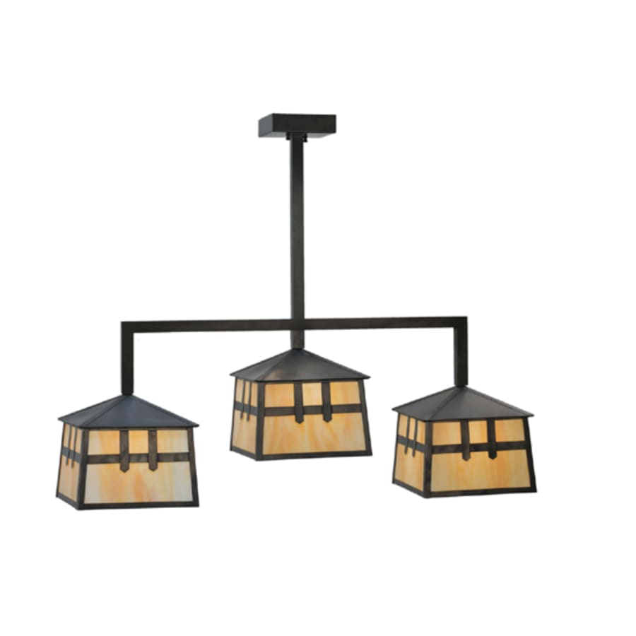 Meyda Tiffany Stillwater 3 Light 39" Wide Linear Pendant