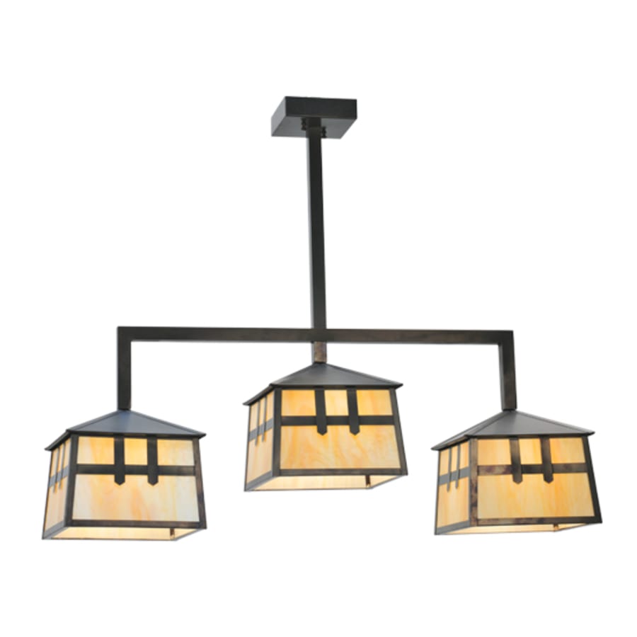 Meyda Tiffany Stillwater 3 Light 39" Wide Linear Pendant