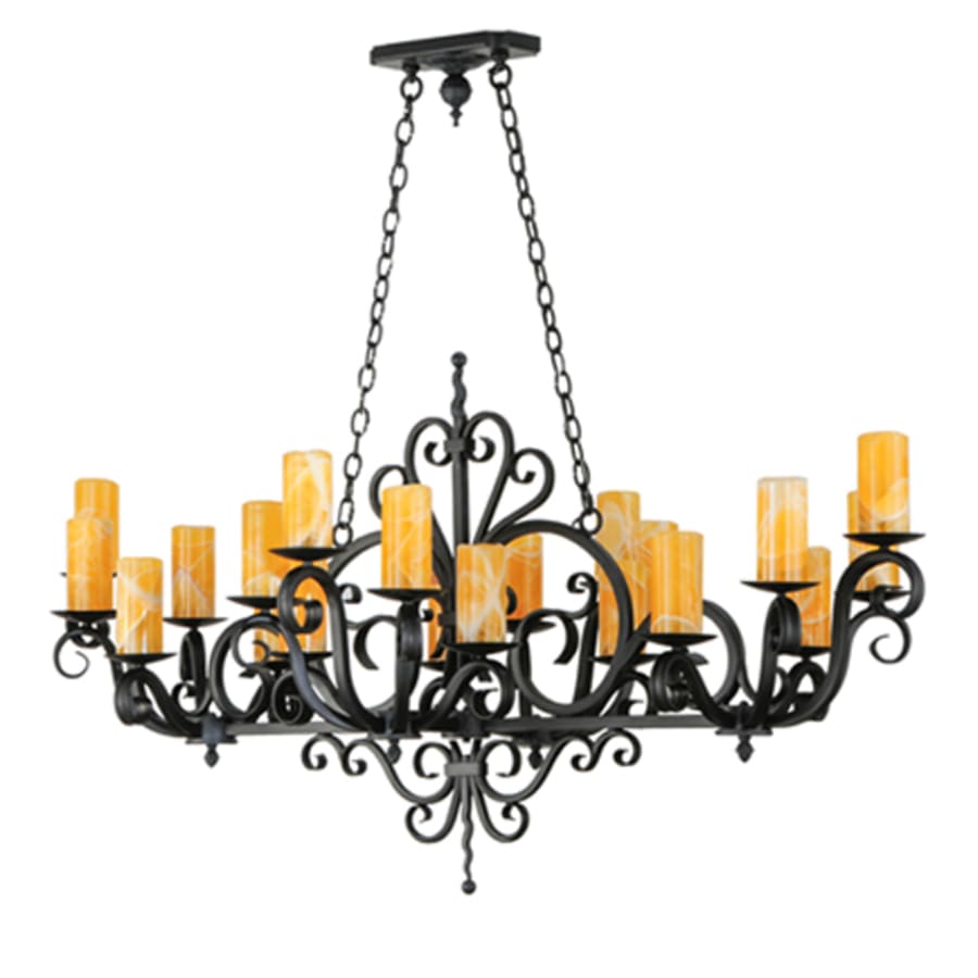 Meyda Tiffany Kean 20 Light 34" Wide Pillar Candle Style Chandelier