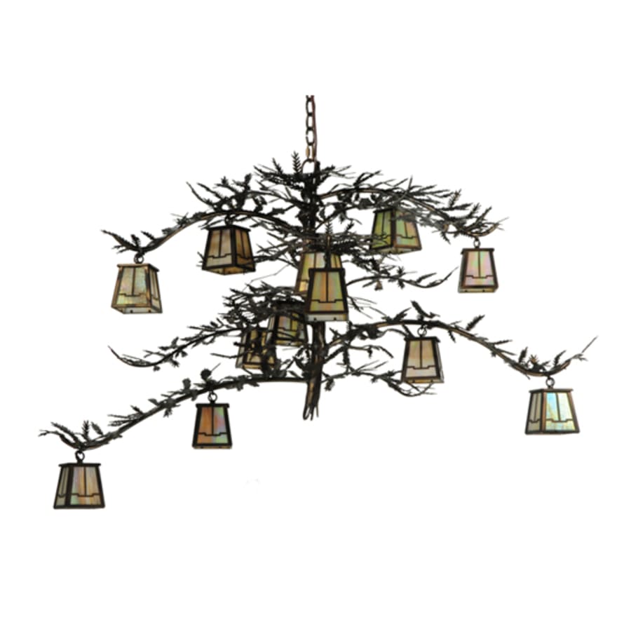 Meyda Tiffany Pine Branch Valley View 12 Light 50" Wide Chandelier