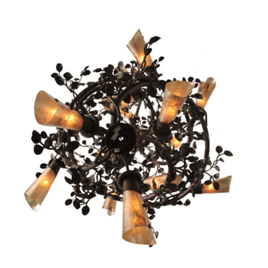 Meyda Tiffany Vinca Vine 30 Light 40" Wide Wrought Iron Waterfall Chandelier