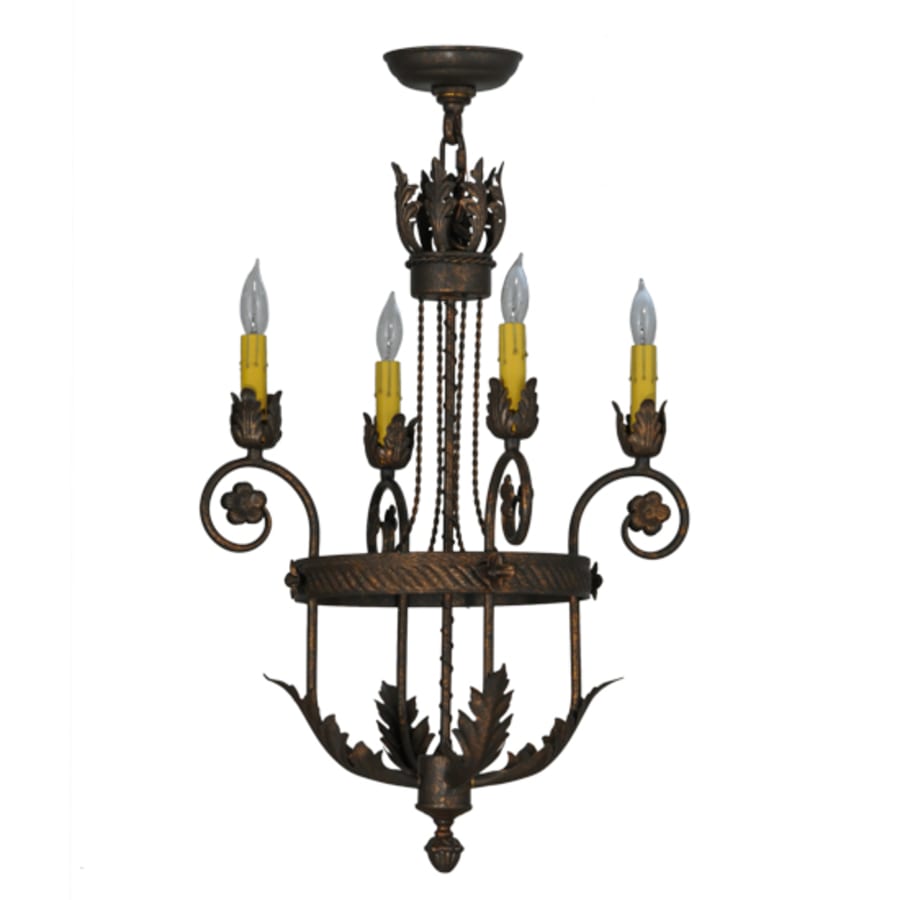Meyda Tiffany Antonia 4 Light 18" Wide Taper Candle Style Chandelier