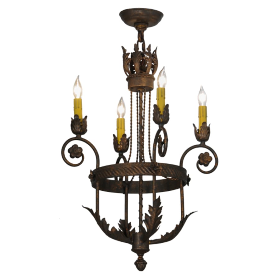 Meyda Tiffany Antonia 4 Light 18" Wide Taper Candle Style Chandelier