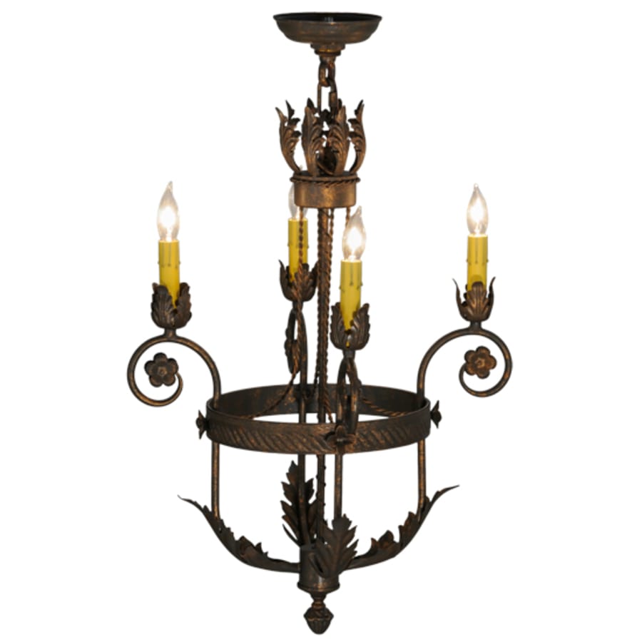 Meyda Tiffany Antonia 4 Light 18" Wide Taper Candle Style Chandelier