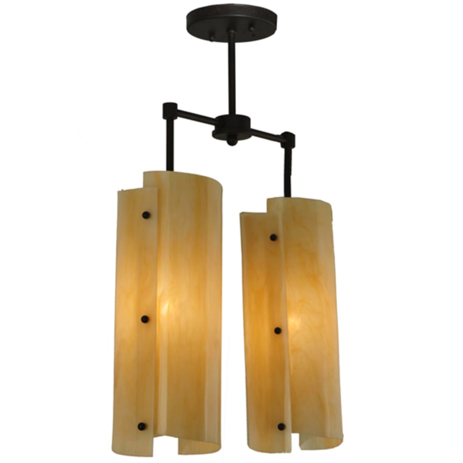 Meyda Tiffany Vortex 2 Light 16" Wide Linear Pendant