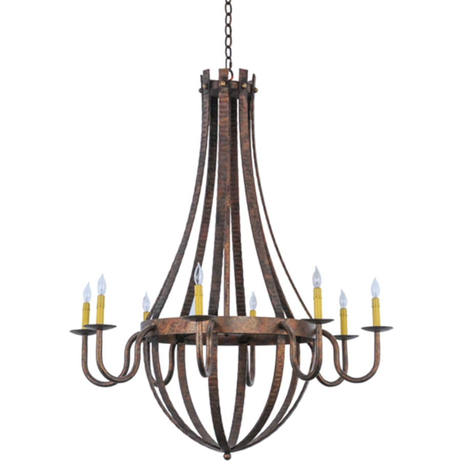 Meyda Tiffany Barrel Stave Madera 8 Light 42" Wide Taper Candle Style Chandelier - Rococo Finish