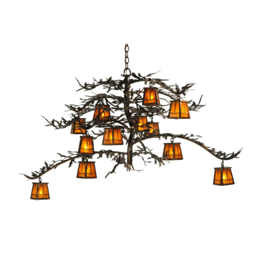 Meyda Tiffany Pine Branch Valley View 12 Light 54" Wide Chandelier