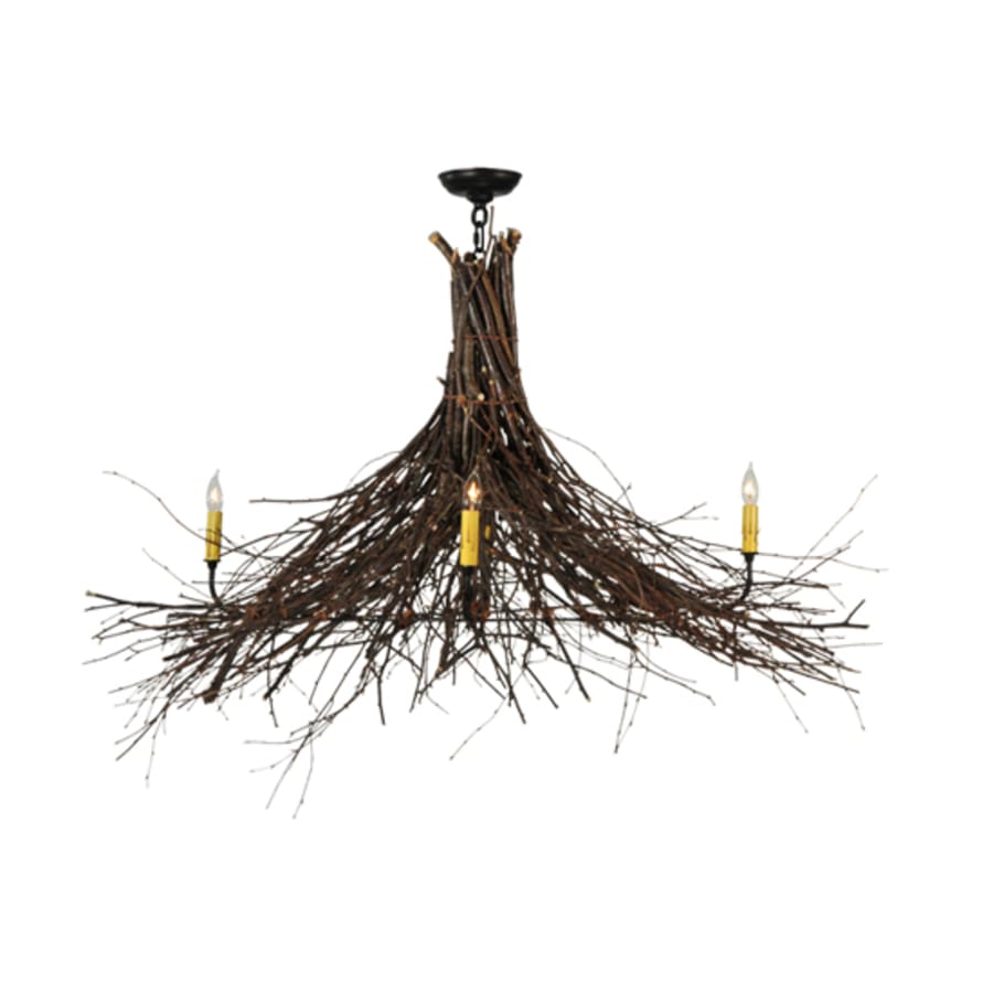 Meyda Tiffany Twigs 4 Light 48" Wide Taper Candle Style Chandelier