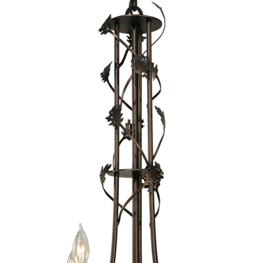 Meyda Tiffany Oak Leaf 15 Light 72" Wide Taper Candle Style Chandelier