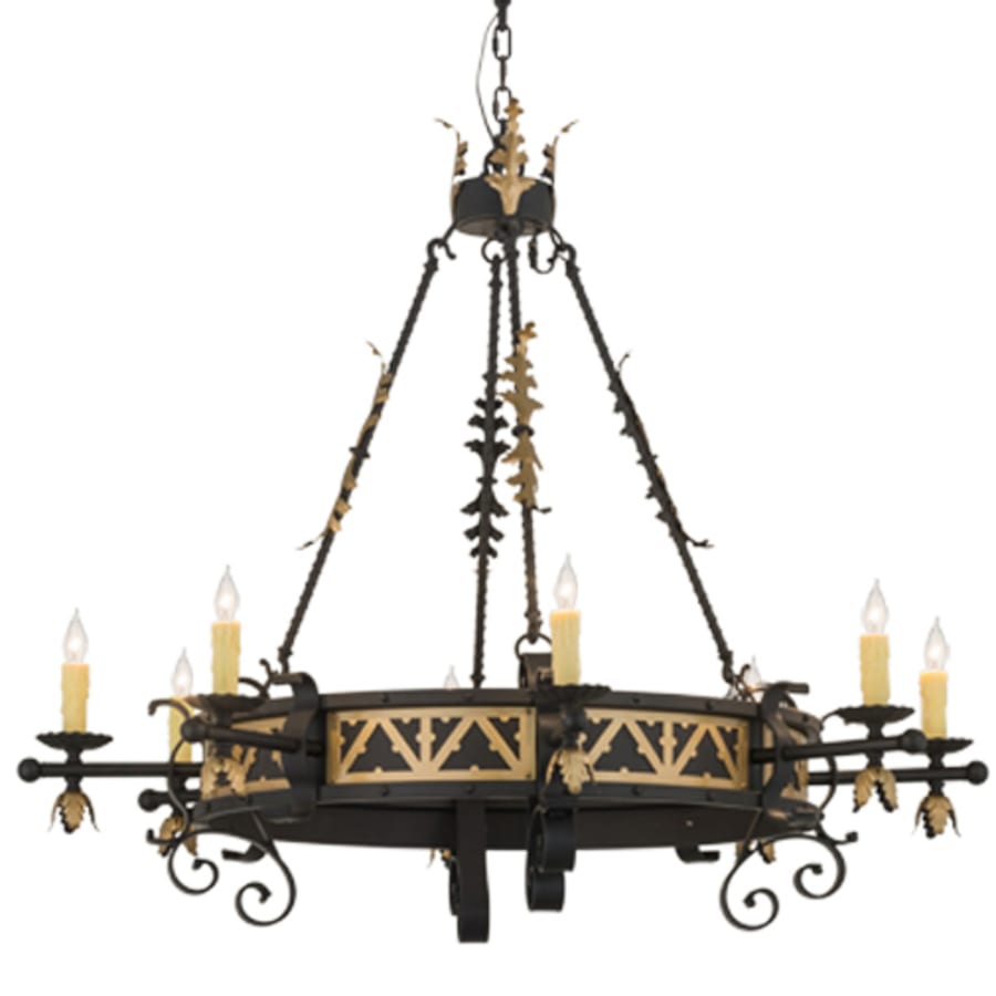 Meyda Tiffany Filomena 8 Light 48" Wide Taper Candle Style Chandelier
