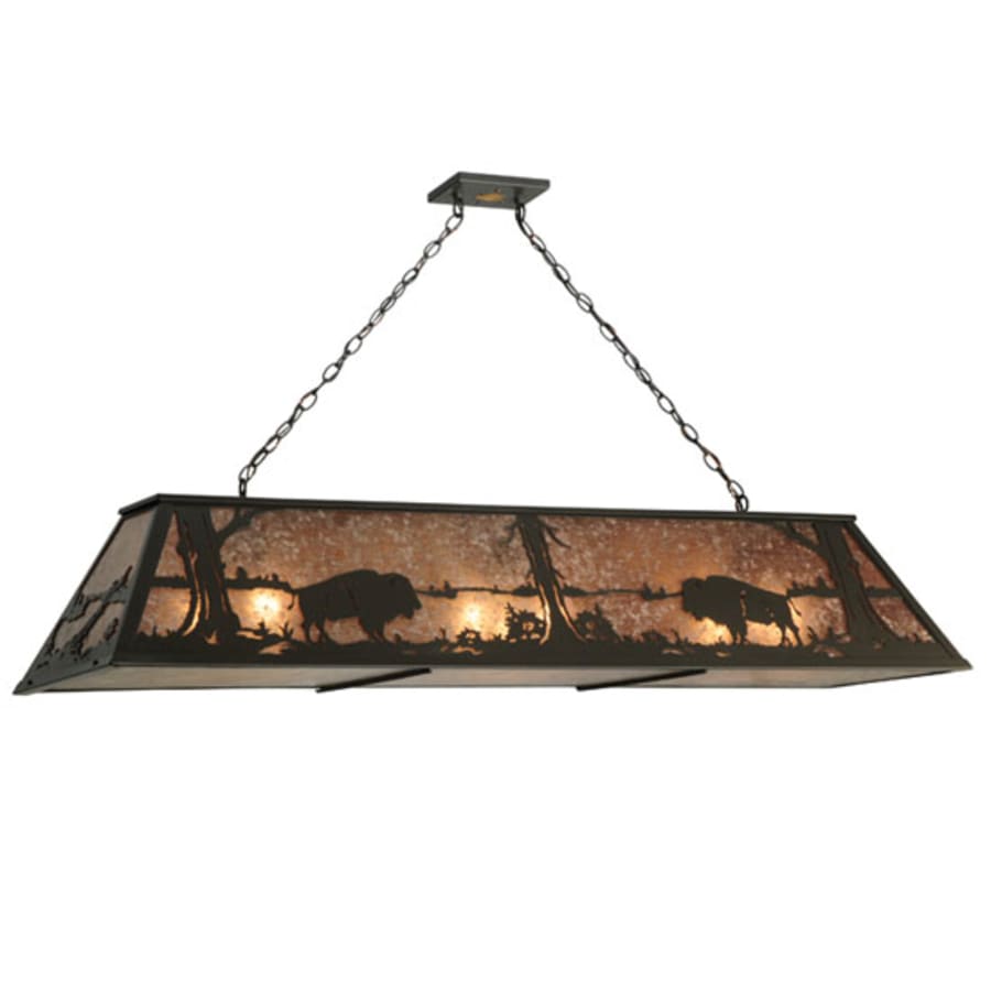 Meyda Tiffany Buffalo at Lake 9 Light 61" Wide Linear Pendant