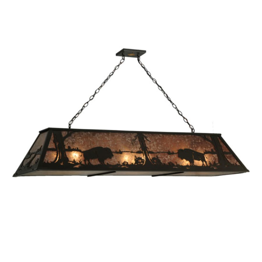 Meyda Tiffany Buffalo at Lake 9 Light 61" Wide Linear Pendant