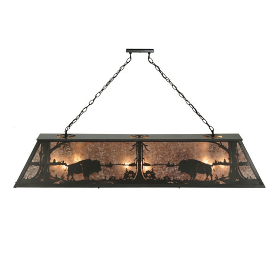 Meyda Tiffany Buffalo at Lake 9 Light 61" Wide Linear Pendant