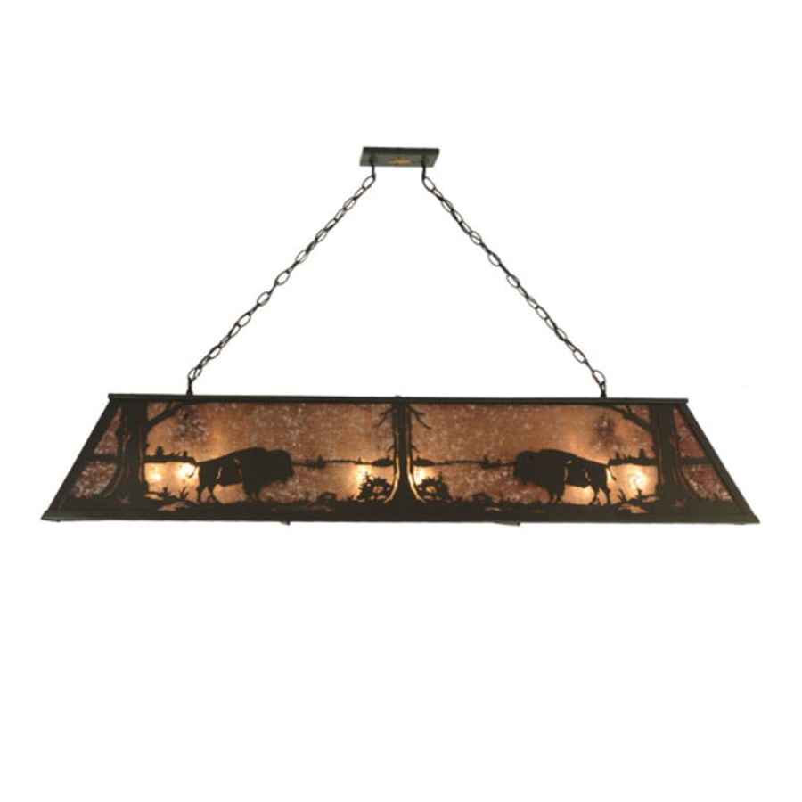 Meyda Tiffany Buffalo at Lake 9 Light 61" Wide Linear Pendant