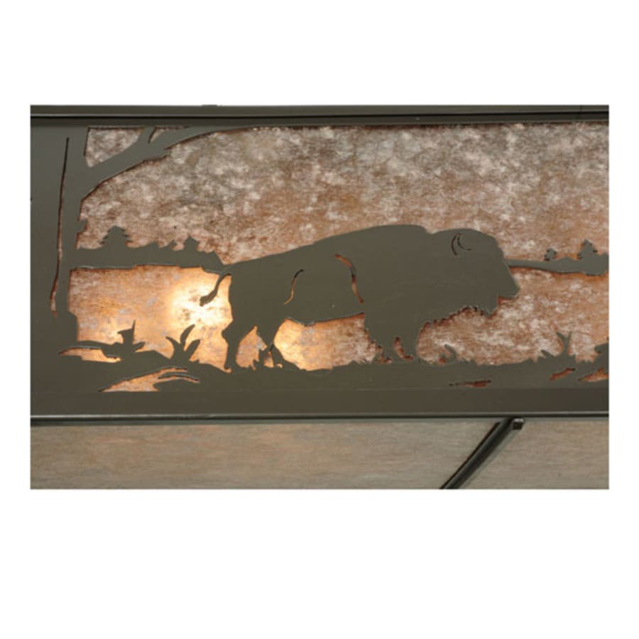 Meyda Tiffany Buffalo at Lake 9 Light 61" Wide Linear Pendant