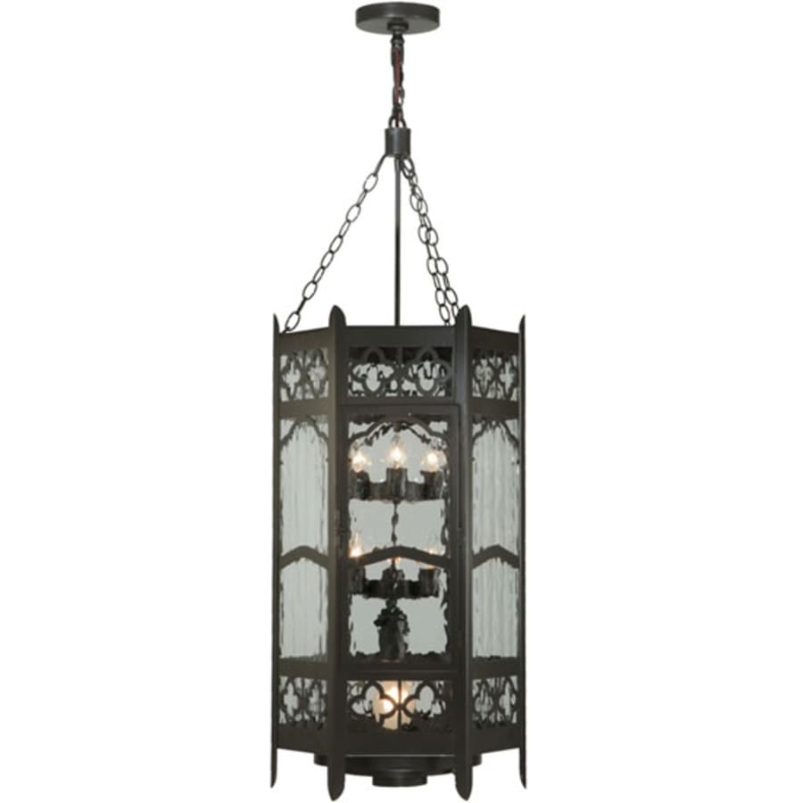 Meyda Tiffany Church 6 Light 19" Wide Taper Candle Pendant