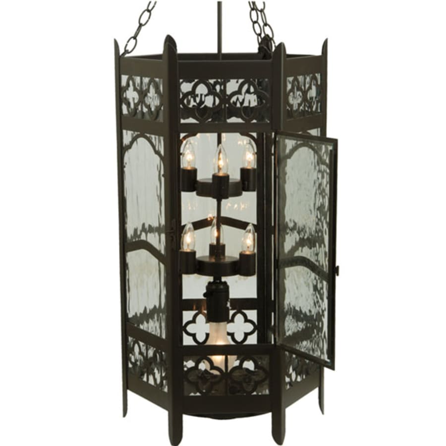 Meyda Tiffany Church 6 Light 19" Wide Taper Candle Pendant