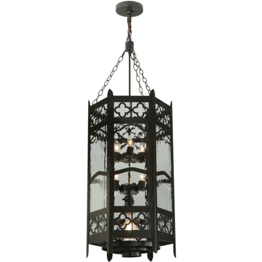 Meyda Tiffany Church 6 Light 19" Wide Taper Candle Pendant