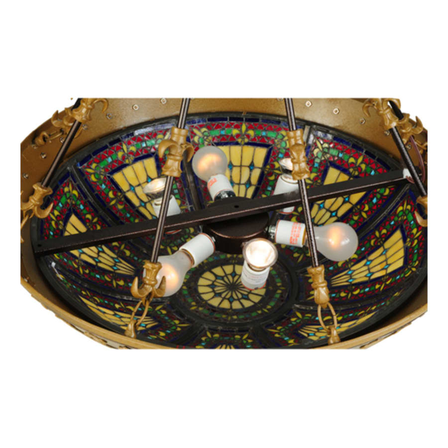 Meyda Tiffany Fleur-de-lis 3 Light 28" Wide Pendant