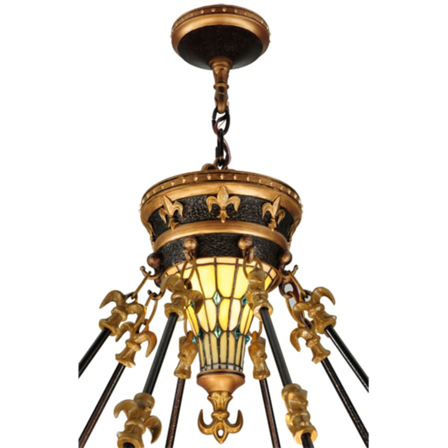 Meyda Tiffany Fleur-de-lis 3 Light 28" Wide Pendant