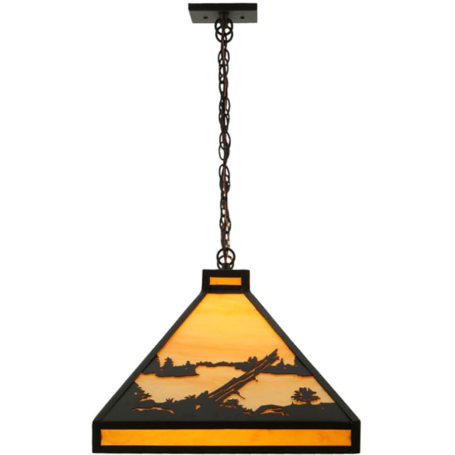 Meyda Tiffany Quiet Pond 6 Light 40" Wide Linear Pendant