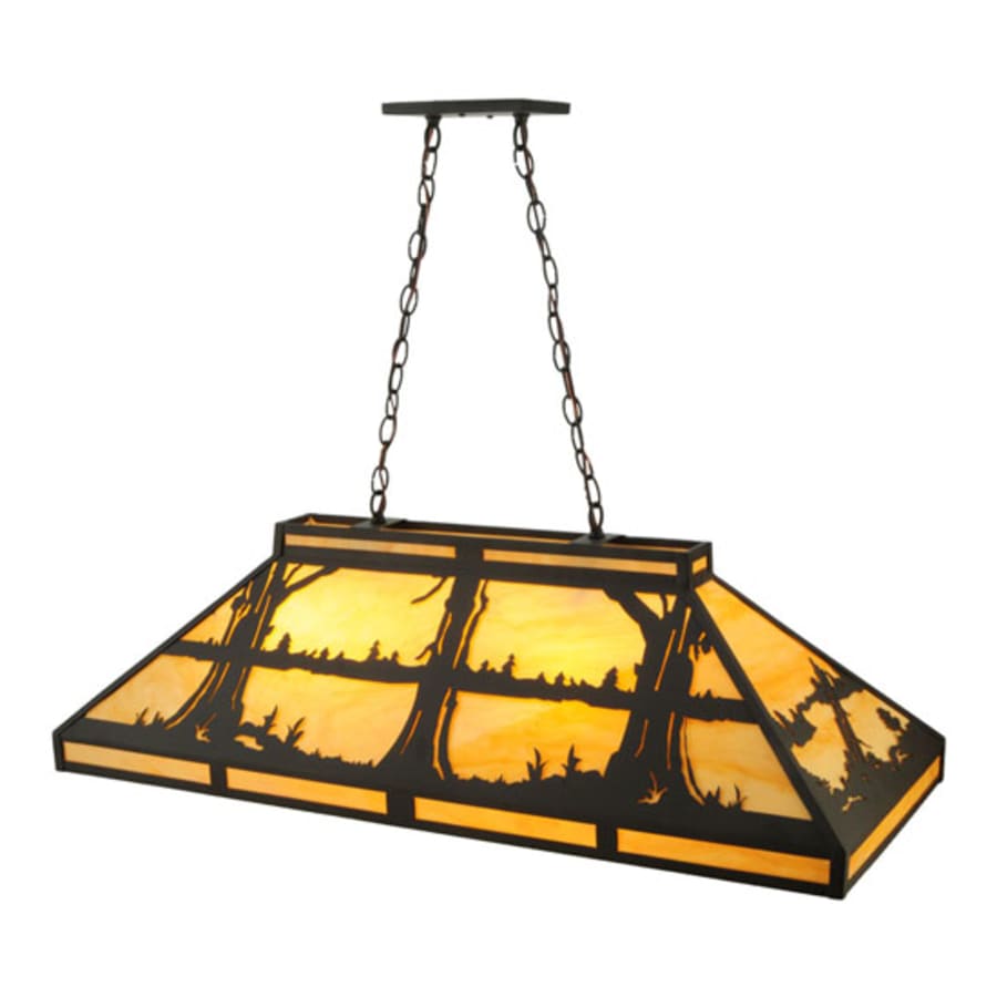Meyda Tiffany Quiet Pond 6 Light 40" Wide Linear Pendant
