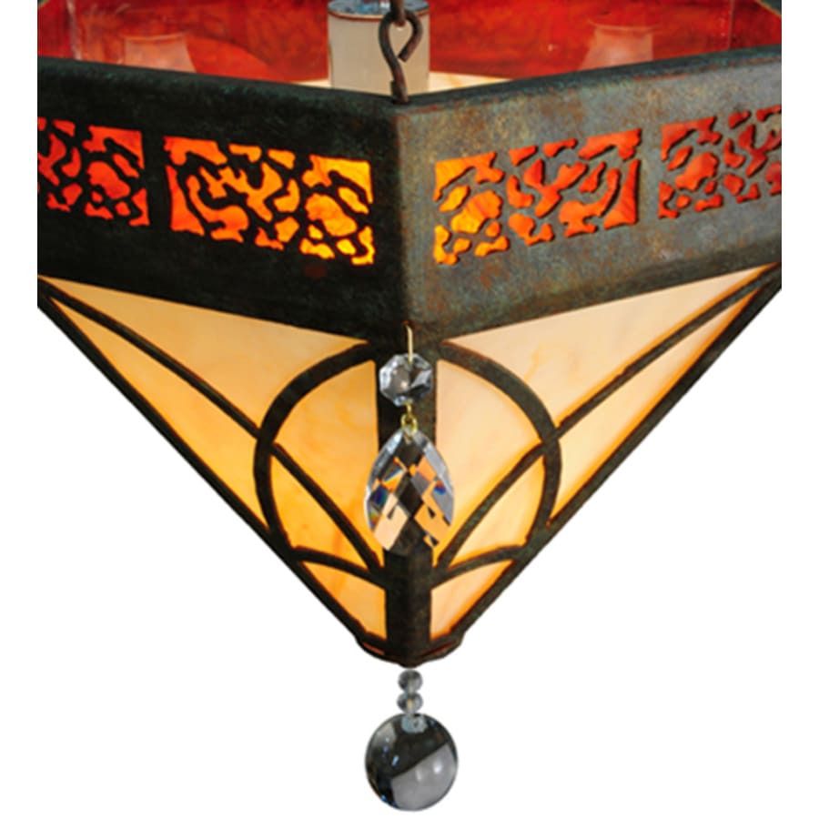 Meyda Tiffany Larkfield 3 Light 62" Wide Linear Pendant