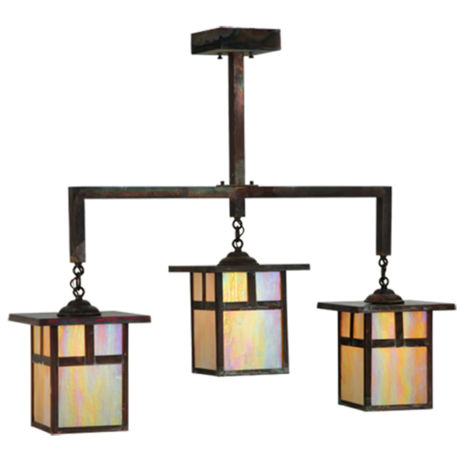 Meyda Tiffany Hyde Park 3 Light 9" Wide Mini Pendant