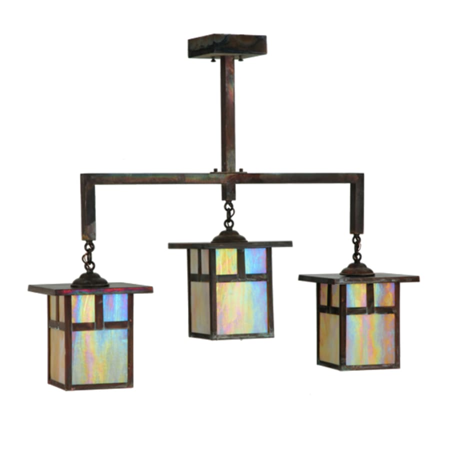 Meyda Tiffany Hyde Park 3 Light 9" Wide Mini Pendant