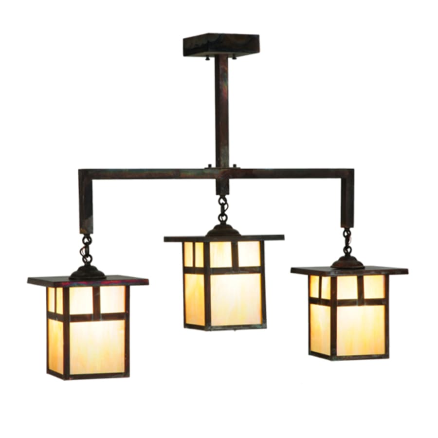 Meyda Tiffany Hyde Park 3 Light 9" Wide Mini Pendant