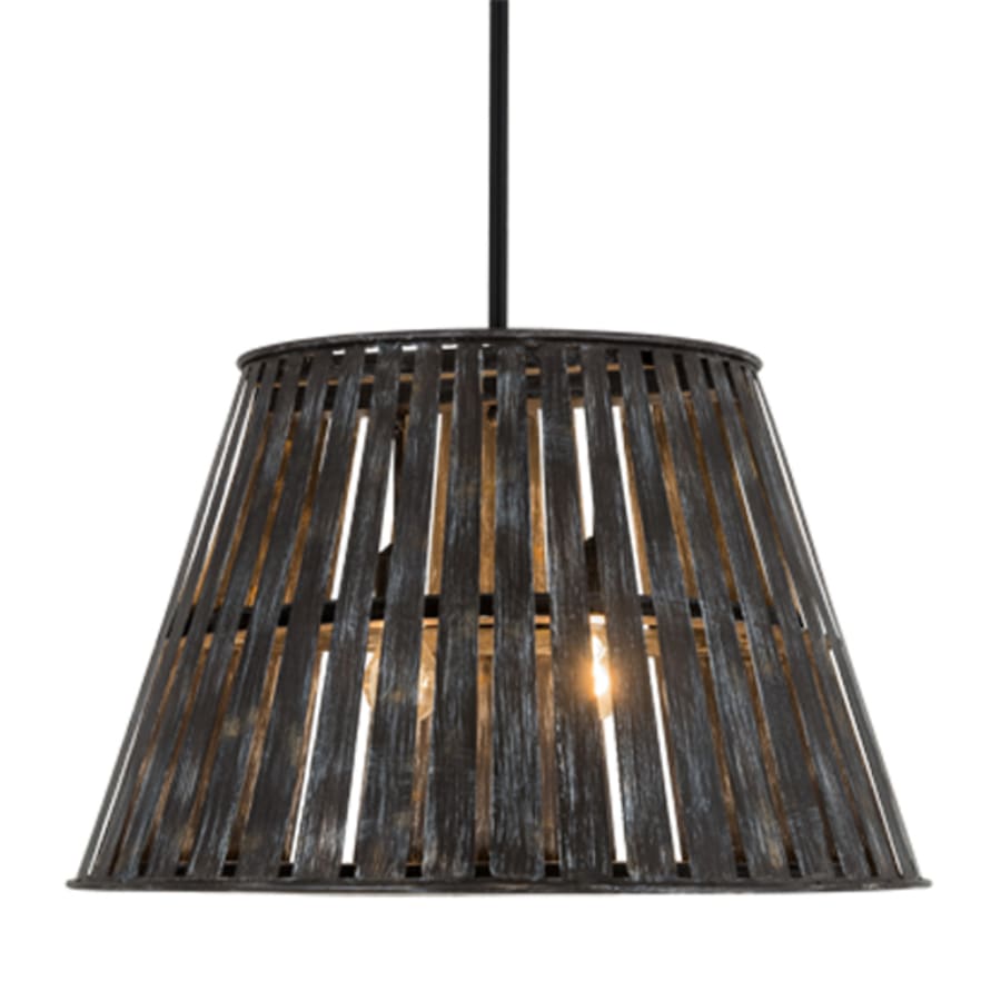 Meyda Tiffany Peach Basket 2 Light 31" Wide Wood Pendant