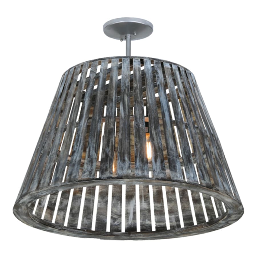 Meyda Tiffany Peach Basket 2 Light 31" Wide Wood Pendant