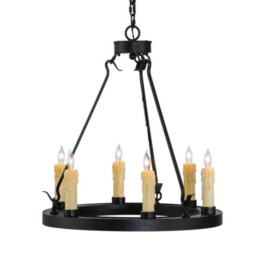 Meyda Tiffany Deina 6 Light 24" Wide Taper Candle Ring Chandelier