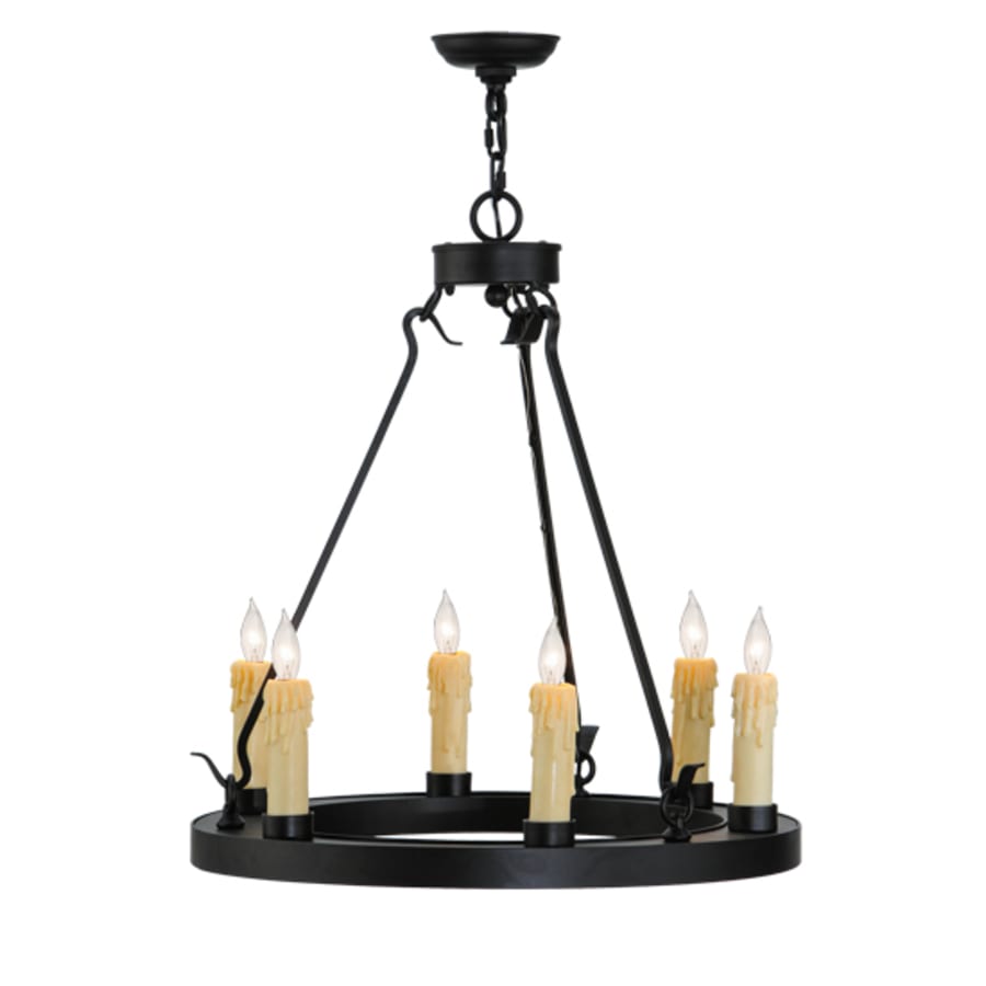 Meyda Tiffany Deina 6 Light 24" Wide Taper Candle Ring Chandelier