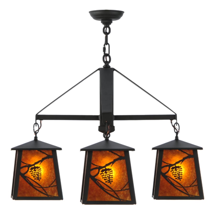 Meyda Tiffany Whispering Pines 4 Light 28" Wide Chandelier