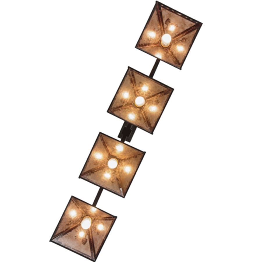 Meyda Tiffany Tall Pines 4 Light 60" Wide Linear Pendant