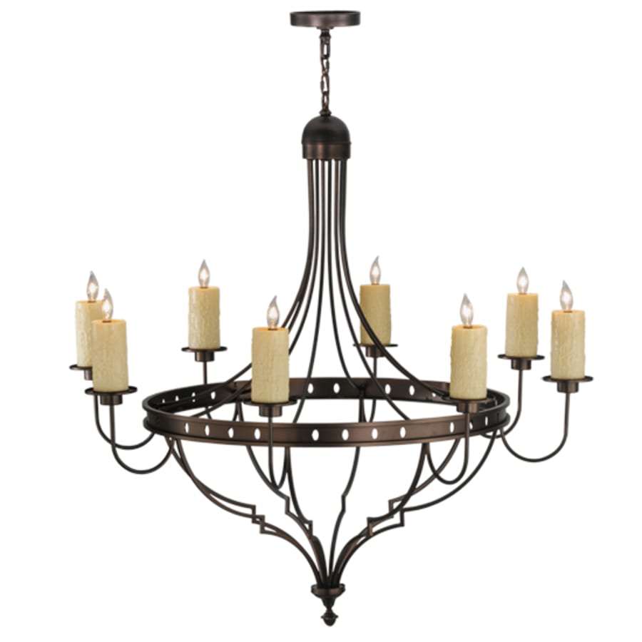 Meyda Tiffany Bottini 8 Light 48" Wide Pillar Candle Style Chandelier