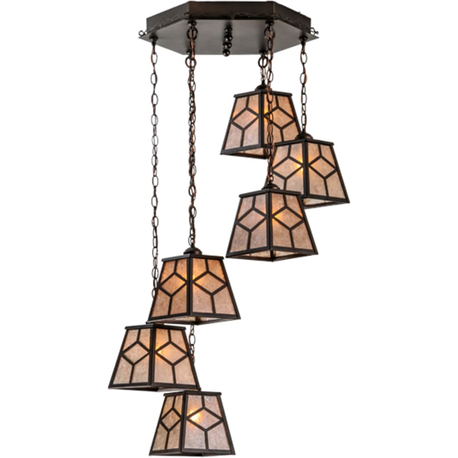 Meyda Tiffany Craftsman 6 Light 27" Wide Multi Light Pendant