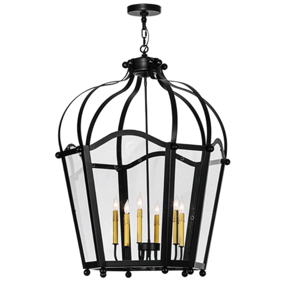 Meyda Tiffany Citadel 6 Light 33" Wide Taper Candle Pendant