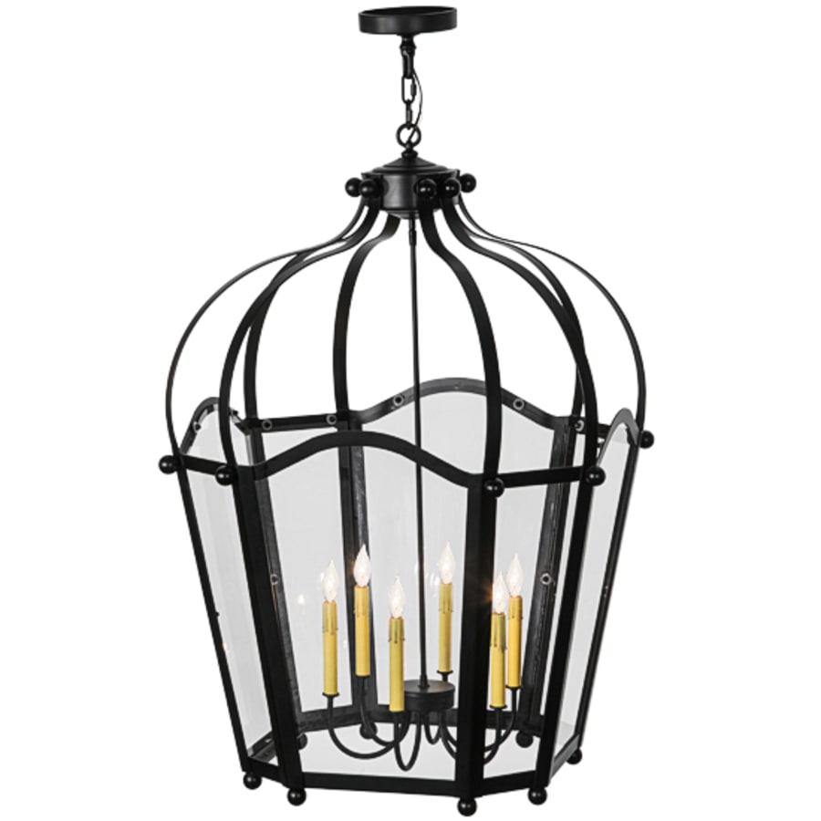 Meyda Tiffany Citadel 6 Light 33" Wide Taper Candle Pendant