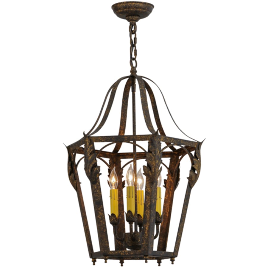 Meyda Tiffany Acacia 4 Light 17" Wide Taper Candle Pendant