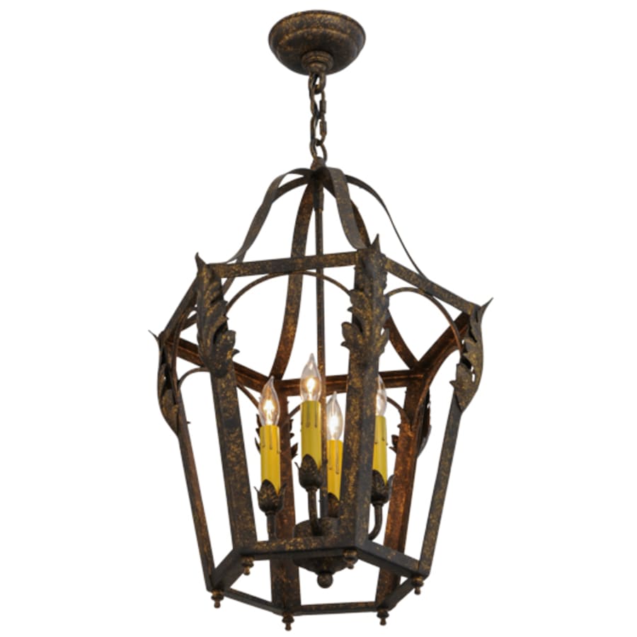 Meyda Tiffany Acacia 4 Light 17" Wide Taper Candle Pendant