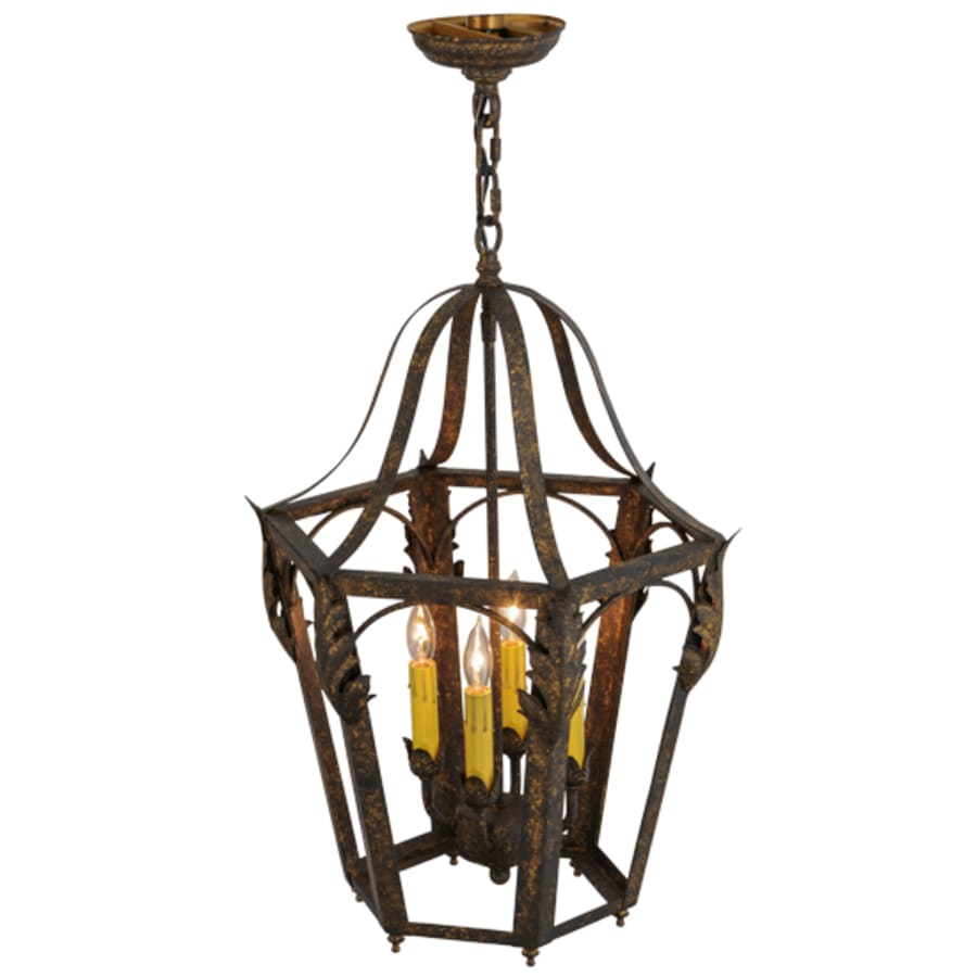 Meyda Tiffany Acacia 4 Light 17" Wide Taper Candle Pendant