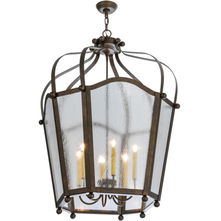 Meyda Tiffany Citadel 6 Light 33" Wide Taper Candle Pendant