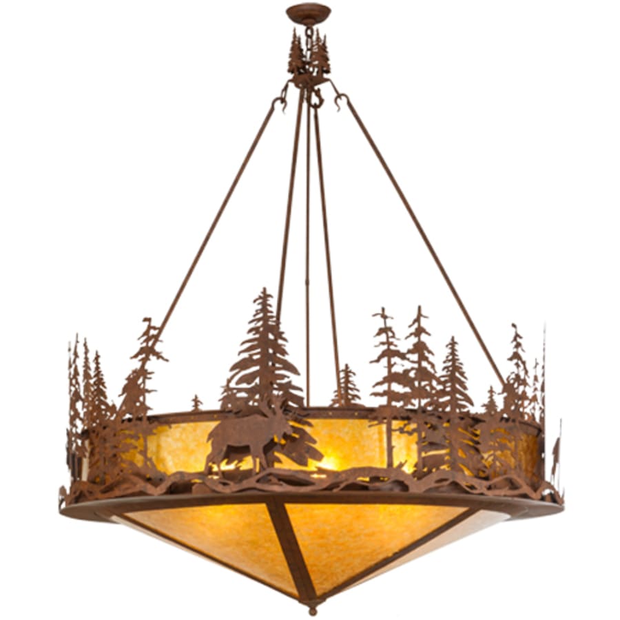 Meyda Tiffany Moose at Dusk 6 Light 54" Wide Pendant