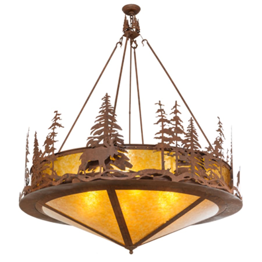 Meyda Tiffany Moose at Dusk 6 Light 54" Wide Pendant